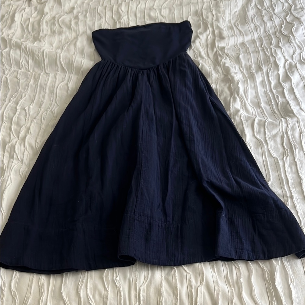 Gap Strapless Navy Blue Dress